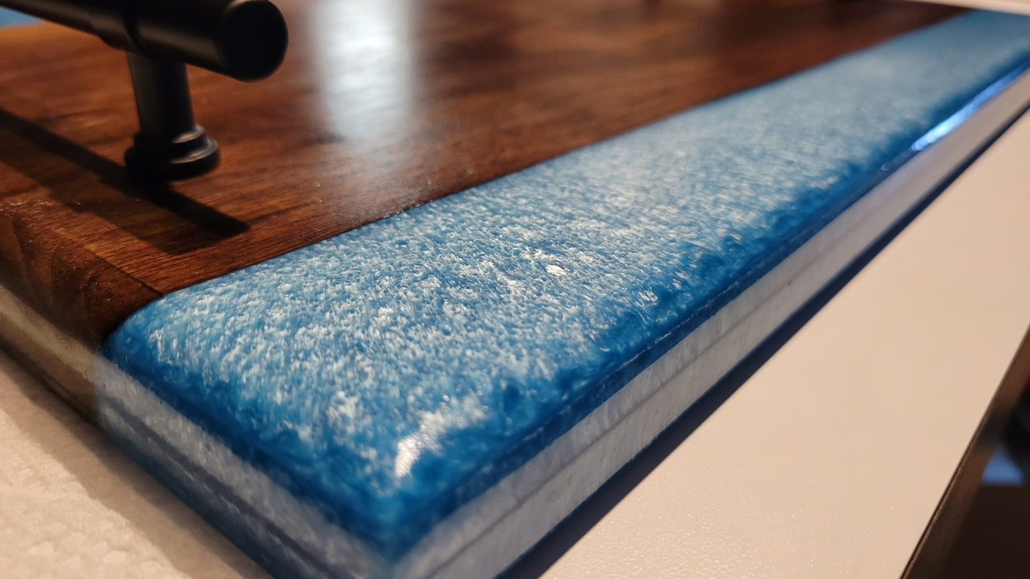 Walnut Charcuterie with a touch of Blue!