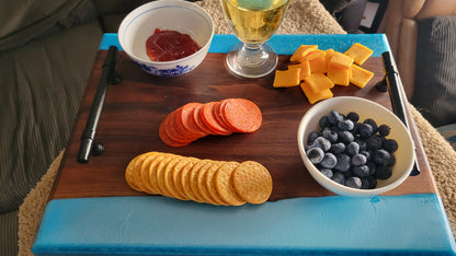 Walnut Charcuterie with a touch of Blue!